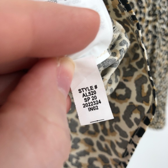 J.CREW Leopard Puff Sleeve Top Stretch Cotton Poplin Animal Print Plus Size 3X - Picture 8 of 8